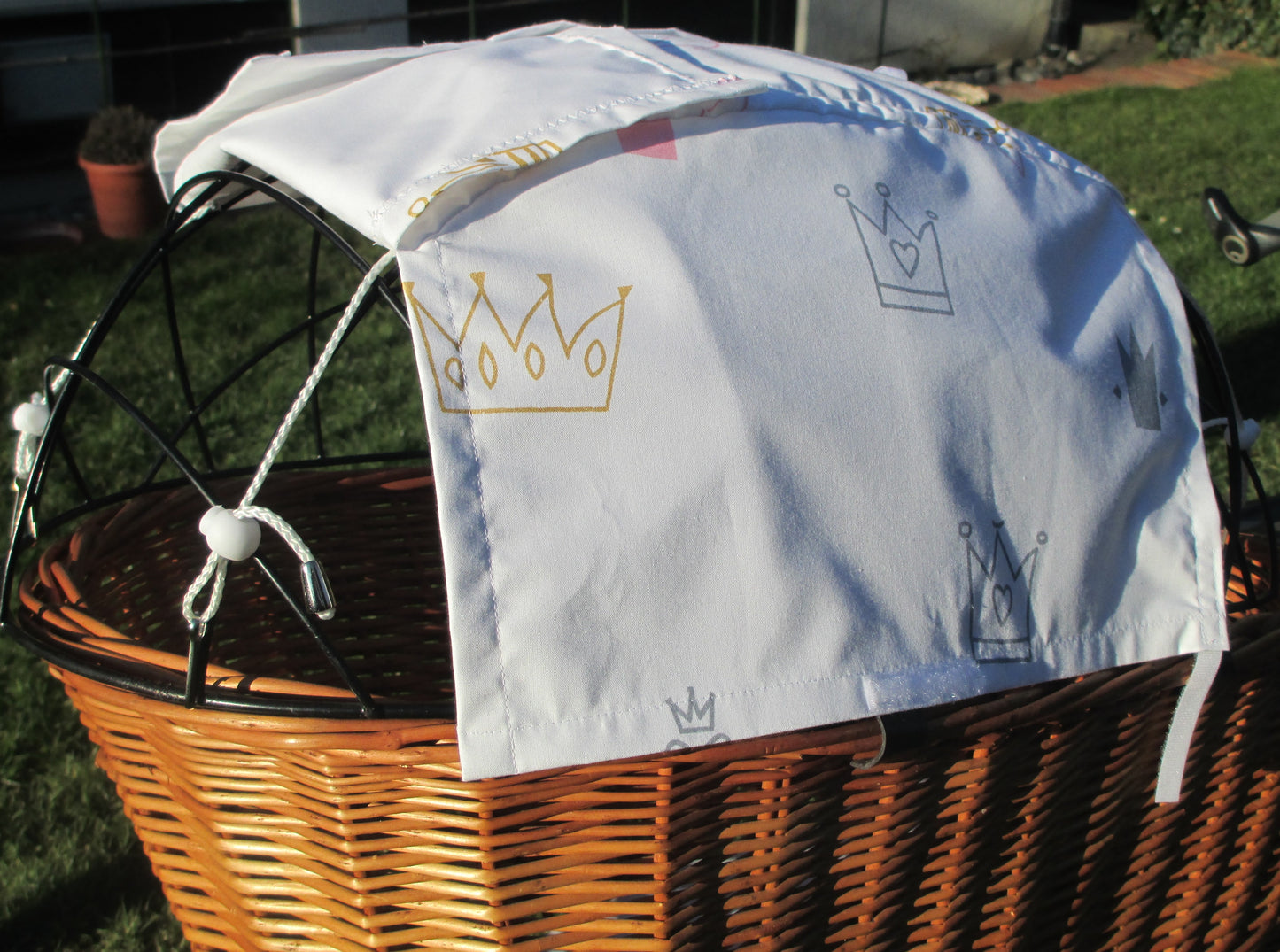 Sonnenschutz für Hundekorb, Fahrradkorb, Hundekorb für Fahrrad,Princess
